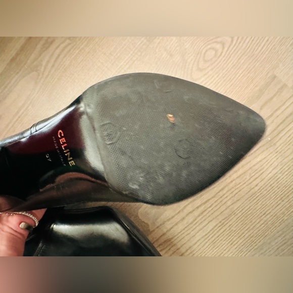 Authentic Celine leather booties. Black size 7. True to size - Picture 8 of 9